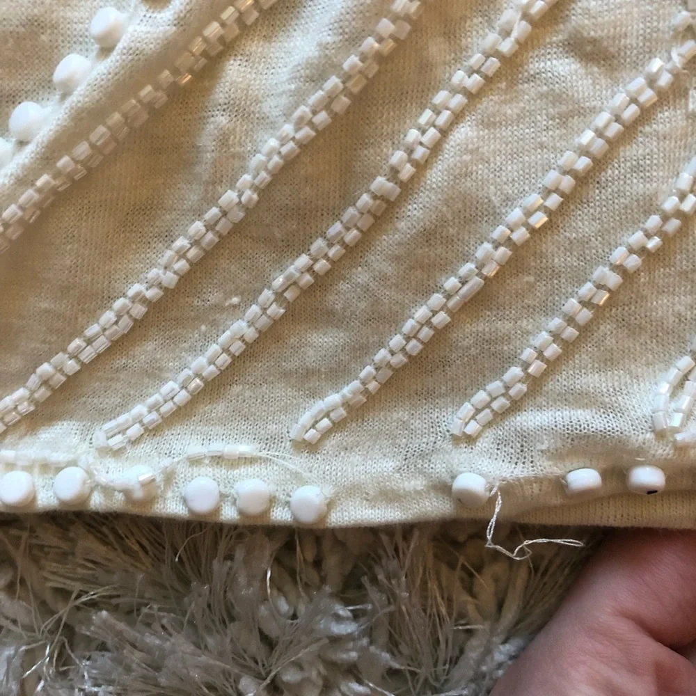 Alice & Olivia White Beaded Top - Picture 5 of 5